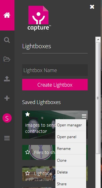 Lightbox options